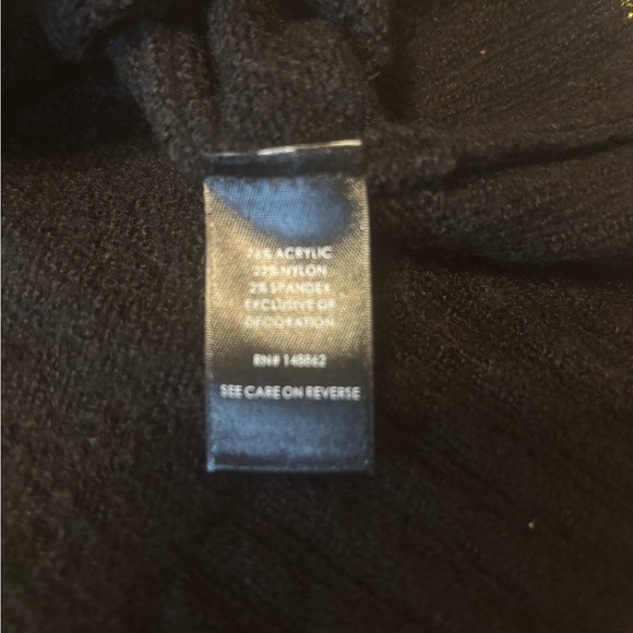 Torrid Black Sweater with Festive Embroidery Christmas Sweater - Picture 6 of 8